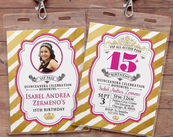 ANY AGE, Princess Invitations, Princess Birthday Party Invitations, first birthday, 1st birthday, VIP pass, Quinceañera, sweet 16, floral