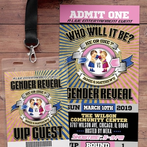 Gender Reveal Party Invitation, Boxing Gender Reveal, Boy or Girl, Gender Reveal Knockout, Invitation, Boxing invitation, Knock out