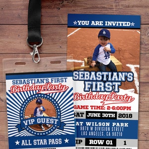 Baseball Ticket Einladung, All Star Birthday, VIP Pass, Baseball Party, Sport Geburtstag, Ticket einladen, Bar Mitzvah, kleiner Schläger, Digital