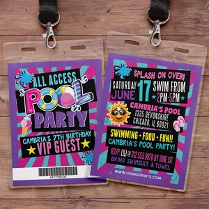 POOL PARTY INVITATION - Pool Party Invite - Summer Pool Party Birthday Invitation - Summer Birthday Invite - Swimming Pool - swimming party