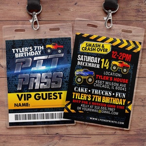 Monster Truck Birthday Party Invitation , Monster Truck Invitation, Smash and Crash Birthday Invitation-truck birthday invite