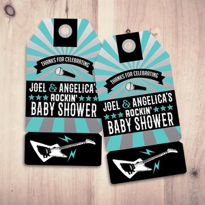 Party favor tag "Rock Star" babydouche, baby shower gunst, babydouche, party favor tag, verjaardagsfeestje, partij afdrukbaar bestand