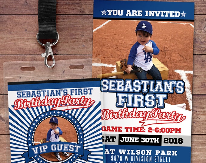 Baseball ticket Invitation, All Star Birthday, VIP pass, Baseball Party, sports birthday, ticket invite, Bar Mitzvah, lil slugger, Digital