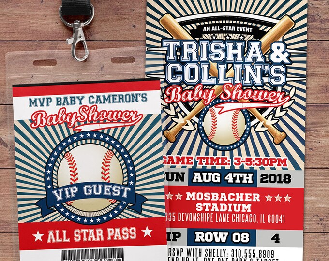 Baseball baby shower Invitation, All Star Little Slugger Baby Shower, MVP invitation, sports, baseball invitation, sports party