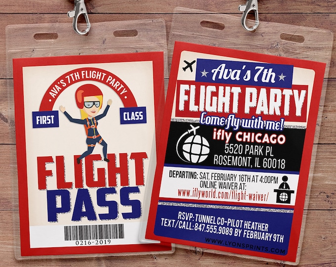 Flying, VIP Pass, flight pass, invitation, birthday invitation, travel birthday party travel party, flying party, airplane, vintage