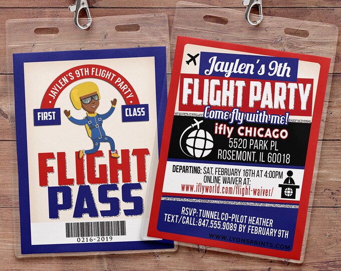 Flying, VIP Pass, flight pass, invitation, birthday invitation, travel birthday party travel party, flying party, airplane, vintage