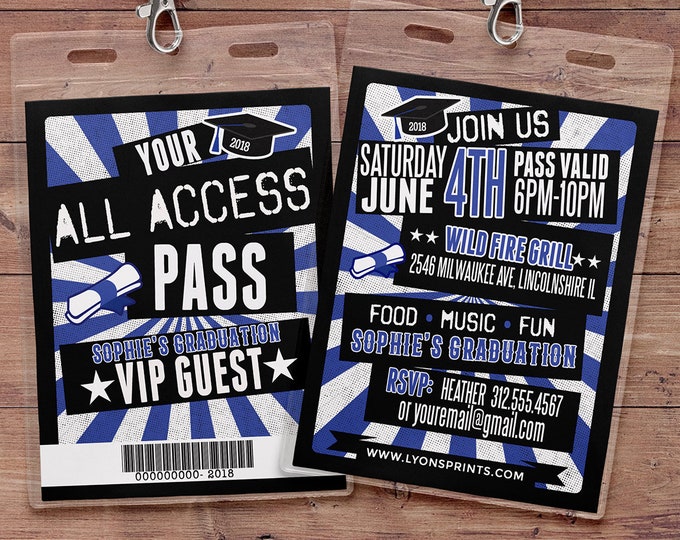 Graduation party invitation, Concert ticket, Rock star theme. Rock star party, Graduation invite, School event invite