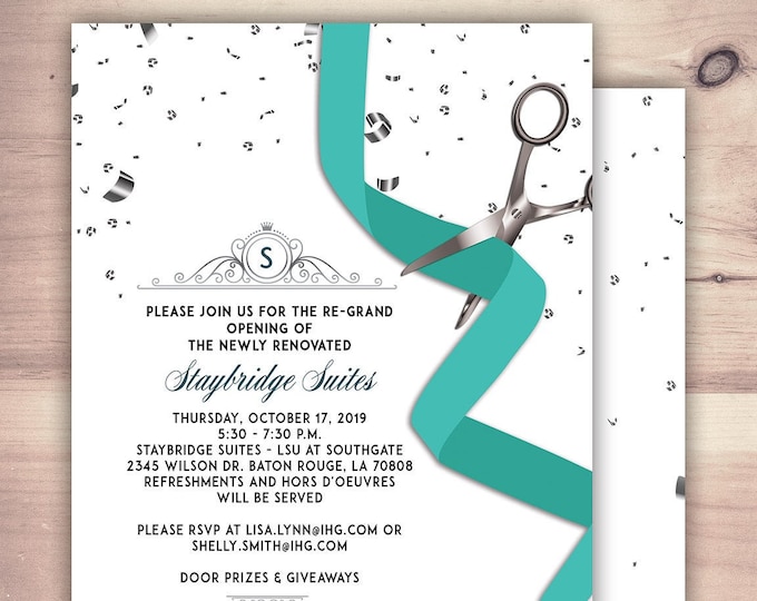 Grand Opening Invitation, Open House, Ribbon Cutting, Grand Opening, Grand Opening Party, Grand Opening celebration, Printable file