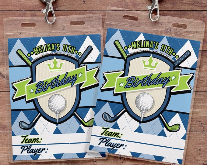 Golf pass, team pass , Golf Party Invite, Golf Birthday Invitation, hole in one invitation, boy birthday, girl birthday, VIP pass