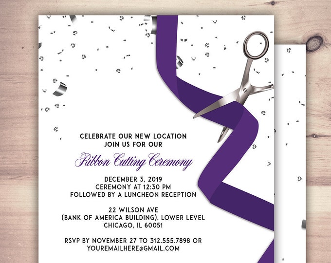 Grand Opening Invitation, Open House, Ribbon Cutting, Grand Opening, Grand Opening Party, Grand Opening celebration, Printable file