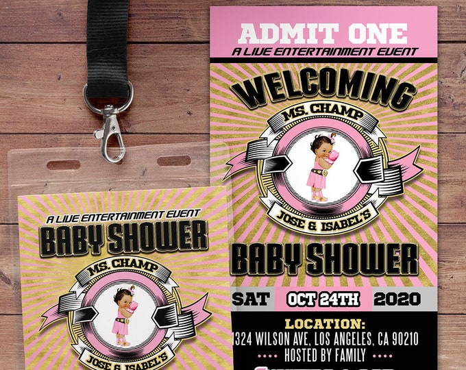 Gender Reveal Party Invitation, Boxing Gender Reveal, Boy or Girl, Gender Reveal Knockout, Invitation, Boxing invitation, Knock out