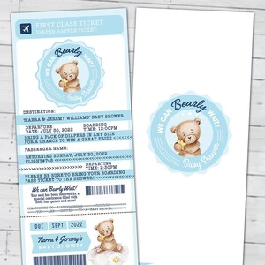 Teddy Bear Baby Shower Uitnodiging, we kunnen Bearly wachten, Bearly Wait Baby Shower Uitnodiging, paspoort uitnodiging