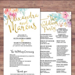 naturale, boho, programma di matrimonio stampabile, programma di matrimonio elegante, cerimonia di matrimonio, programma di matrimonio moderno, ordine di cerimonia, rustico