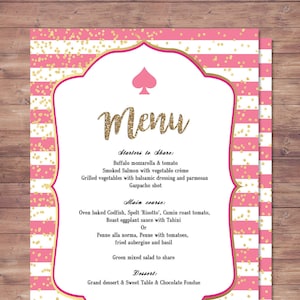 Spade party, menu, vrijgezellenfeest, brunch, decor, sweet 16, verjaardag, bruiloft, babyshower, koppels douche, roze, glitter, Spade