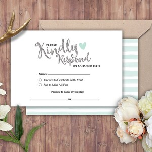 Heureusement pour toujours après la carte RSVP, douche de mariage BOHO, douche de couples, flèches, Tribal, mariage, douche nuptiale imprimable