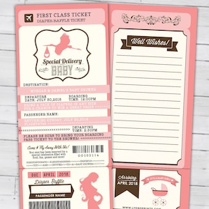 PASS und TICKET Babypartyeinladung! Coed Baby-Dusche-Einladung - Reise-Baby-Dusche-Einladung - nur digitale Dateien