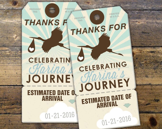 Luggage tag, Precious Cargo, favor tag, Baby Shower favor tag, vintage airplane tag, favor tag printable, time flies tag, airplane party