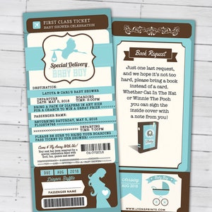 PASSPORT und TICKET-Baby-Dusche-Einladung, Coed-Baby-Dusche-Einladung-Reise-Baby-Dusche-Einladung-Paare-Baby-Dusche, digitale Dateien