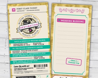 Wedding passport,  destination  passport, destination wedding, nautical wedding, customized passport, travel theme, wedding invitation