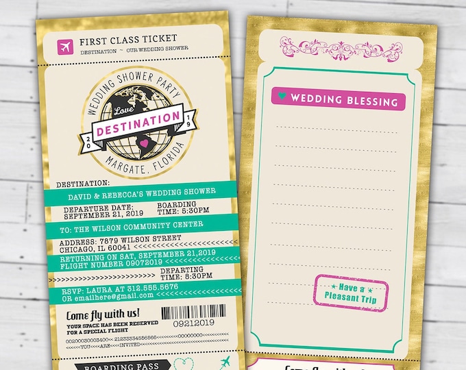 Wedding passport,  destination  passport, destination wedding, nautical wedding, customized passport, travel theme, wedding invitation