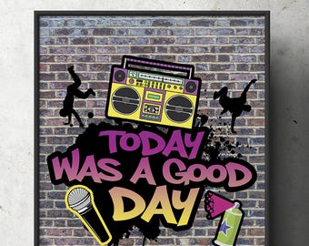 Fresh Prince, 90s party signs, Birthday, Baby Shower, HiP HOP,, 90s, party decor, Graffiti, birthday, DJ, 90s party, printables