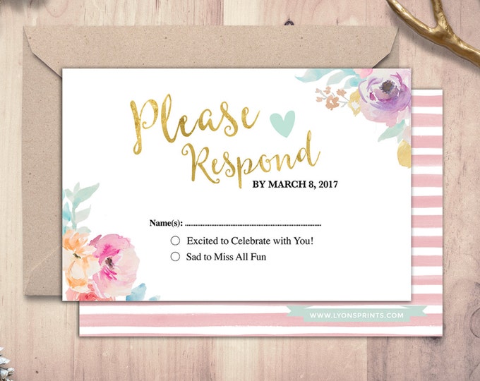 Happily ever after RSVP card, BOHO wedding shower, couples shower, arrows, Tribal, wedding, bridal shower printable