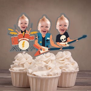 Rockstar cupcake toppers, birthday party, party decorations, party supplies, rockstar party, Pop star, party decor, toppers, printable