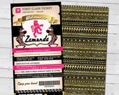 Passport and ticket birthday invitation, Coming to America Birthday invitation, Africa Passport, Zamunda, wedding, Digital files only Il_170x135