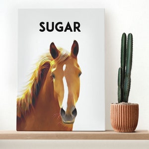Custom Pet Portraits, Your Pet Photo turned into art, Personalized Digital horse Portraits, horse Portraits,  Custom Pet Art, Pet Drawing