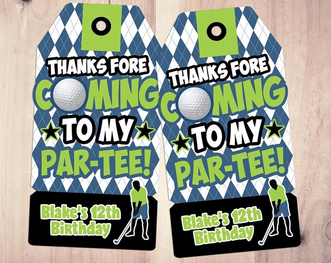 Golf Birthday Party, Favor tag, mini golf, Party Favor Tag, favor tags, Golf Par-tee, printable file