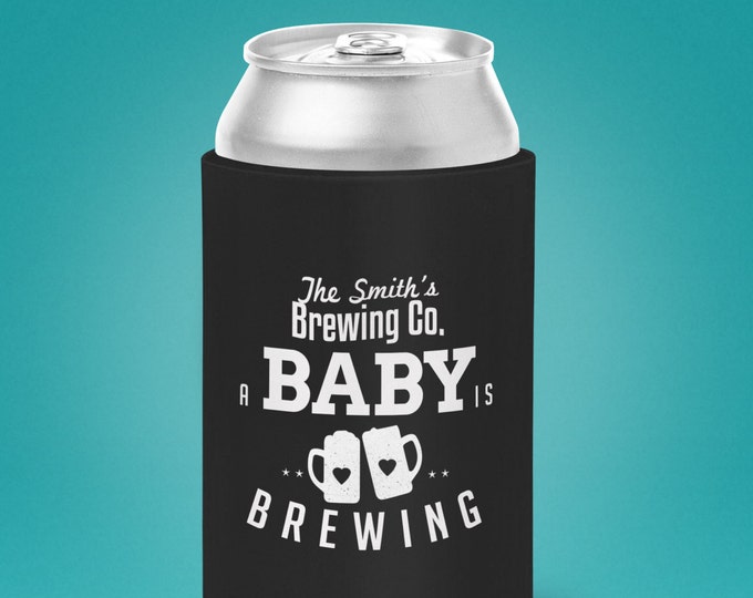 Digital logo file, Baby is brewing, can cooler, Coed baby shower, couples baby shower - girl baby shower - boy baby shower, BBQ, beer, favor