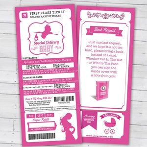 Invitation à une baby shower avec passeport et billet ! Invitation à la baby shower mixte - invitation à la baby shower de voyage - Fichiers numériques uniquement