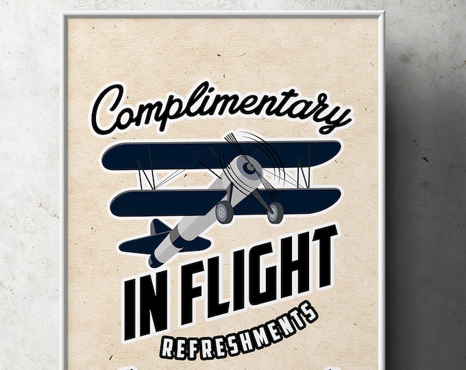 Party signs, Vintage Airplane, birthday, luggage tag- Vintage, Airplane / Birthday Party, first birthday, Digital files only, 1st, 60th