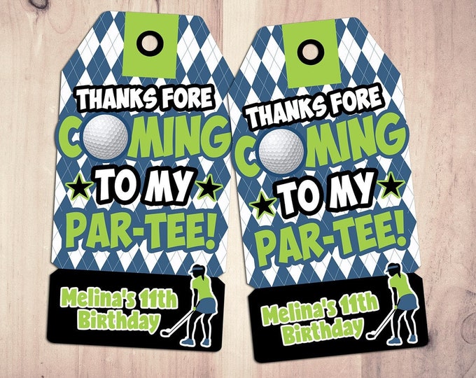 Golf Birthday Party, Favor tag, mini golf, Party Favor Tag, favor tags, Golf Par-tee, printable file