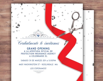 Grand Opening Invitation, Open House, Ribbon Cutting, Grand Opening, Grand Opening Party, Grand Opening celebration, Printable file
