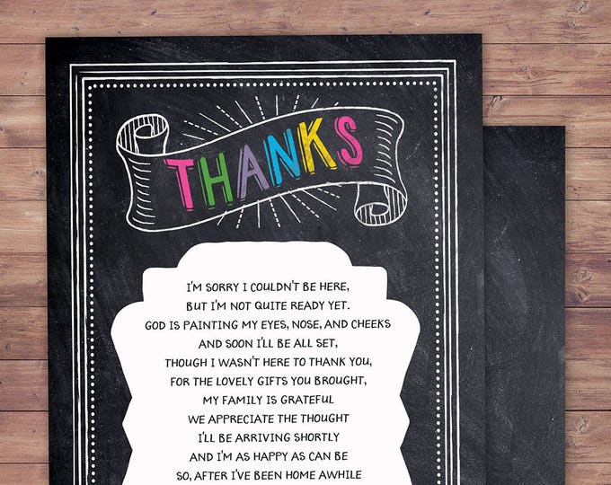 Thank you, Tacos and Tutus, chalkboard couples co-ed Baby Shower BBQ  - babyq - baby is brewing, baby girl shower, fiesta, Mexican