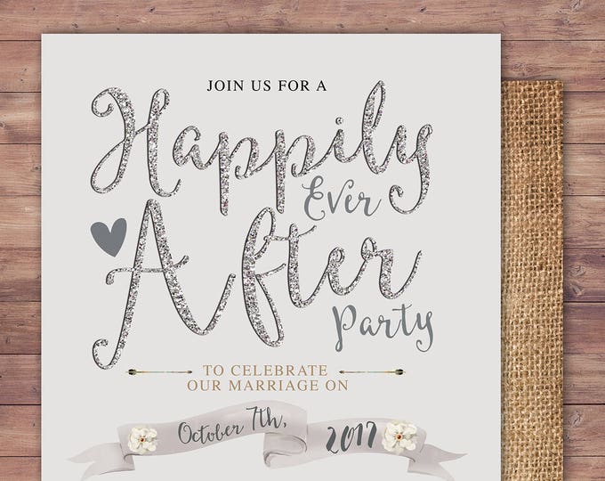 Happily ever after invitation, BOHO wedding shower Invitation, couples shower, arrows, Tribal, wedding, bridal shower invitation