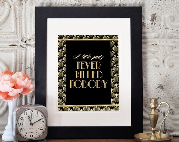 Great Gatsby Table Sign, Roaring 20s Decor (Digital Files)
