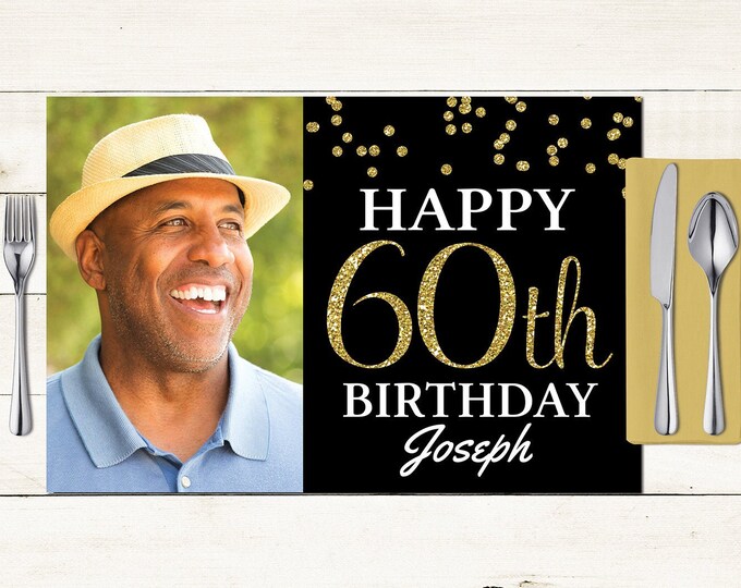 Any Age Birthday digital Placemat design, Menu, Milestone Birthday Party Decor, Party Table Decor, Aged to perfection, Cheers and beers
