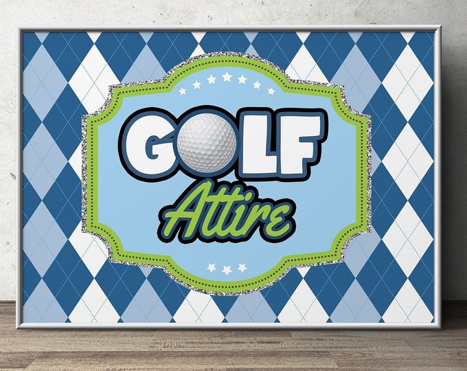 Welcome sign, table sign, Digital file only, Miniature Golf , Golf Party, Golf Birthday, boy birthday, girl birthday, party decor, printable