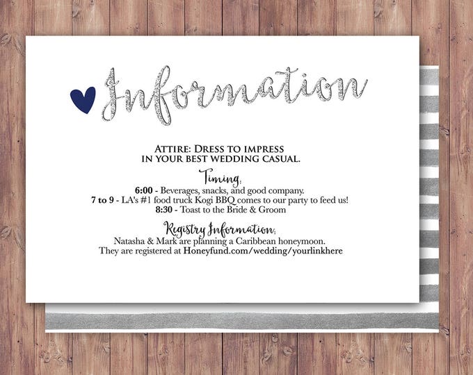 Happily ever after Information card, Registry card, BOHO wedding shower, couples shower, arrows, Tribal, wedding, bridal shower