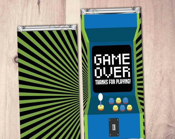 Video Game favor | Game Truck Party | Video Game Party| Boy Birthday | Game Truck, Candy wrapper
