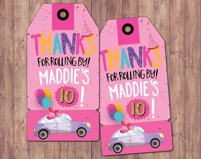Drive By Birthday Party Favor Gift Tag Quarantine Birthday Party Favor Tag Quarantine Social Distancing Party, favor tags, printable file