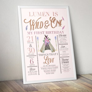 Wild one, photo prop, sign, TEEPEE Birthday, Aztec, arrow, pow wow, BOHO, Tribal, first birthday, Digital file only