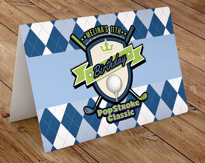 Golf party, thank you card,  Miniature Golf party, Golf Birthday Par-Tee, hole in one, boy birthday, girl birthday, golf thank you
