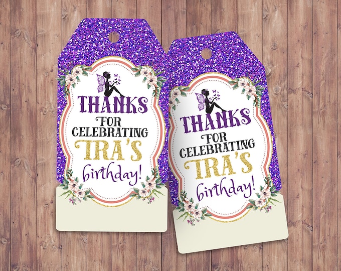 Pixie, fairy, pixies, favor tags, Neverland Birthday Invitation, Party favor, thank you, custom label, birthday invitation, fairytale