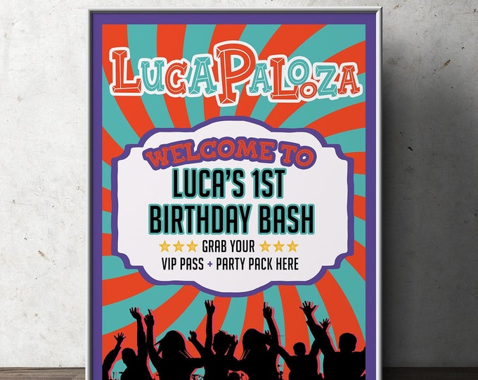 Birthday Party sign, table signs, Rockstar party decor, baby shower, party decorations, party supplies, rockstar party, rockstar sign,