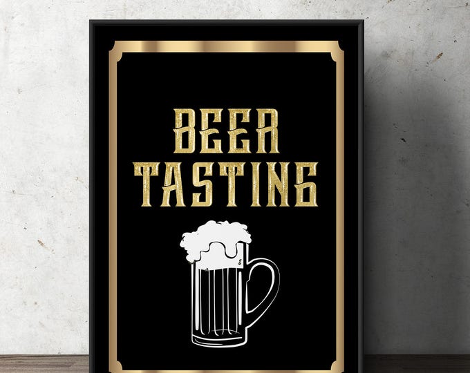 Cheers and Beers, table sign, beer tasting, 21st, 30th, 40th, 50th, 60th, Surprise Birthday Party, adult birthday, wine tasting, party sign