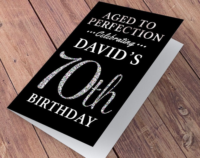 Any Age Birthday digital menu, Milestone Birthday Party Decor, Party Table Decor, Aged to perfection, Cheers and beers