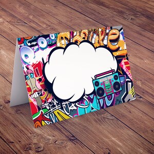 Set of 4 Food tents, fresh prince, baby shower, hip hop, birthday party, Baby Shower, 90s  Graffiti,trowback party decor